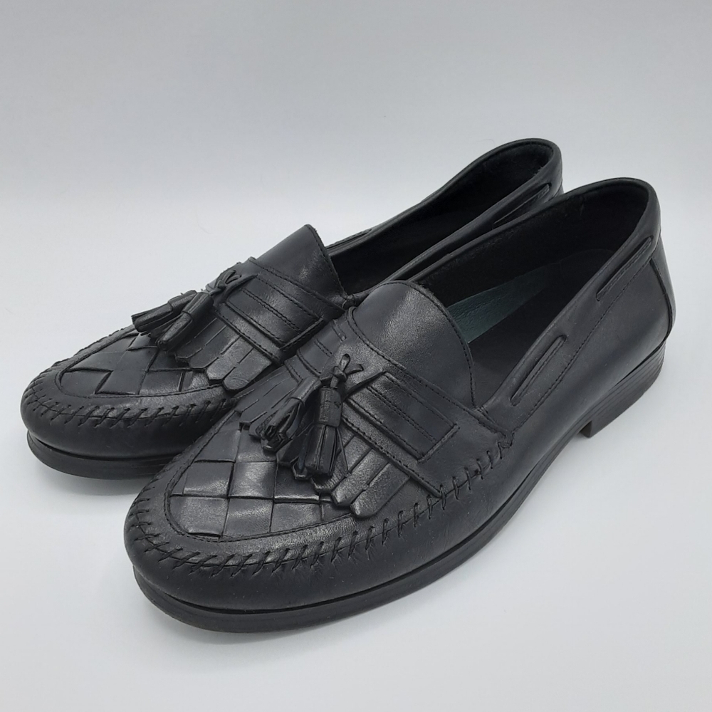 Giorgio Brutini Aruba Black Leather Tassel Loafers Size 12M.